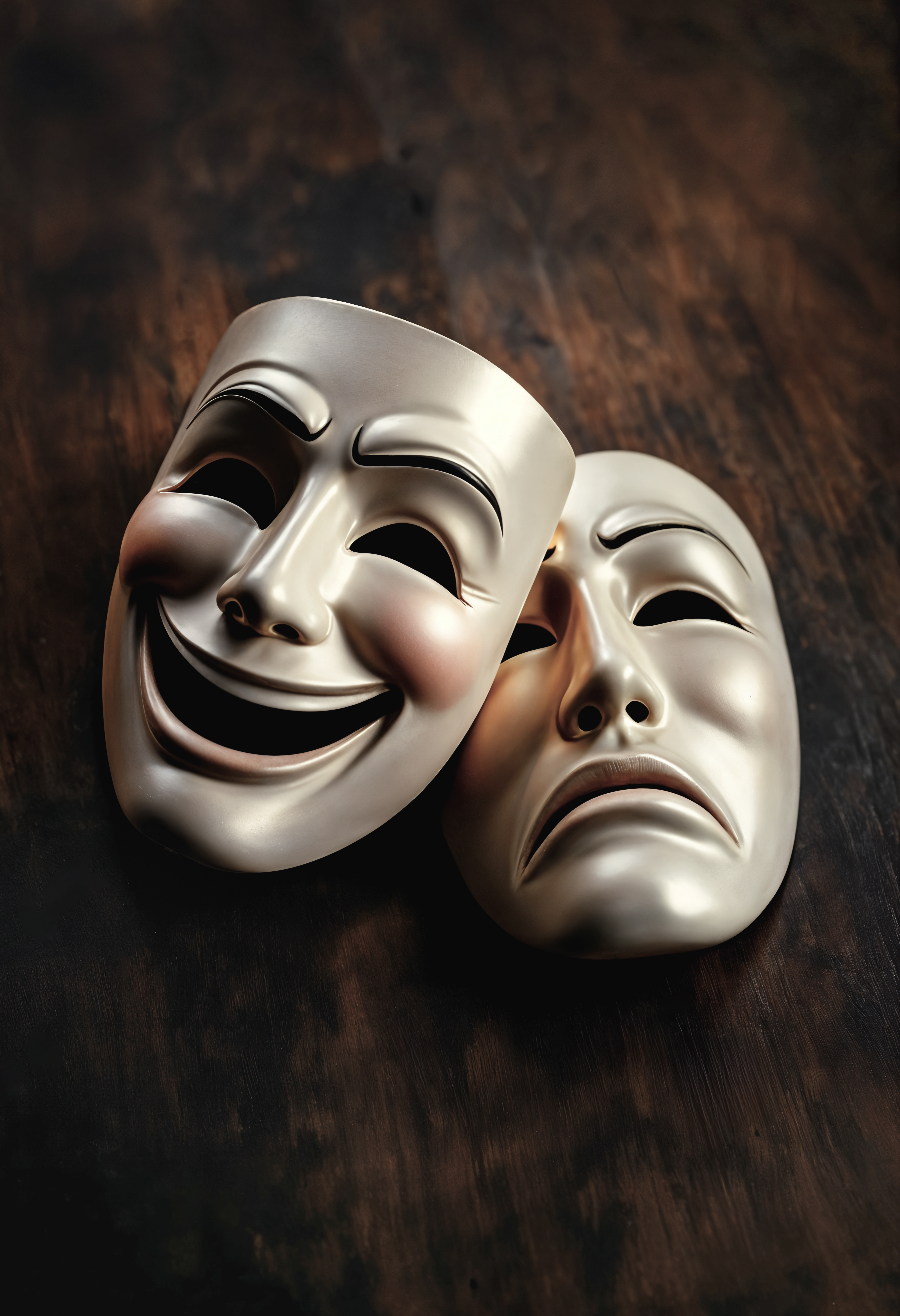 A maskless face in a boundless stage..